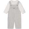 Dungarees Overalls Outfit, Light Gray - Mixed Apparel Set - 1 - thumbnail