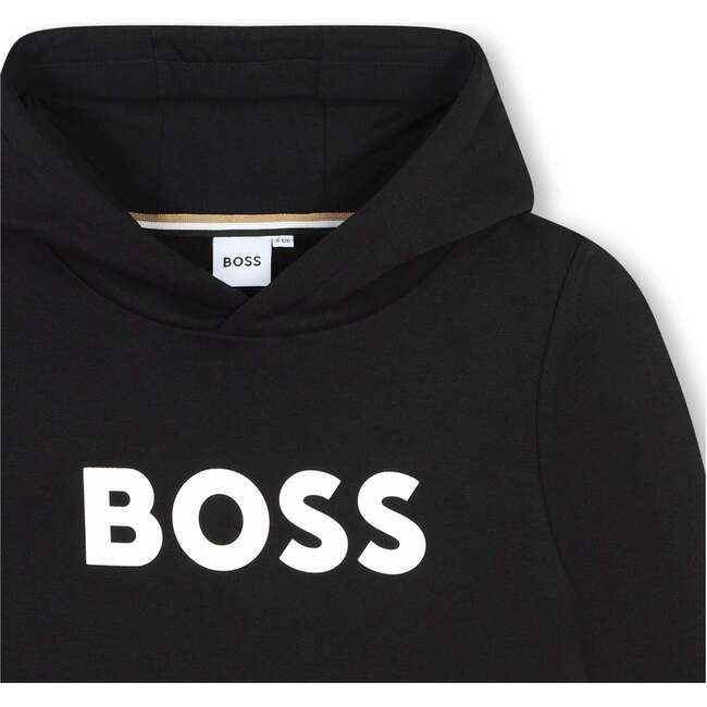 Hooded Logo Sweatshirt, Black - Sweatshirts - 2