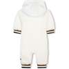 Hooded Logo Romper, White - Rompers - 3