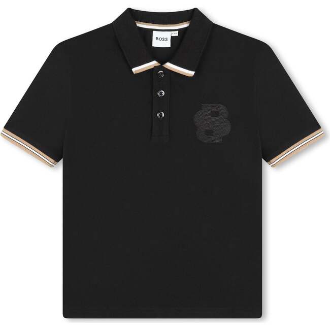 Double B Logo Polo, Black