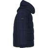 Hooded Logo Puffer Jacket, Navy - Puffers & Down Jackets - 2