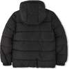 Hooded Logo Puffer Jacket, Black - Puffers & Down Jackets - 3