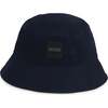 Box Logo Bucket Hat, Navy - Hats - 1 - thumbnail