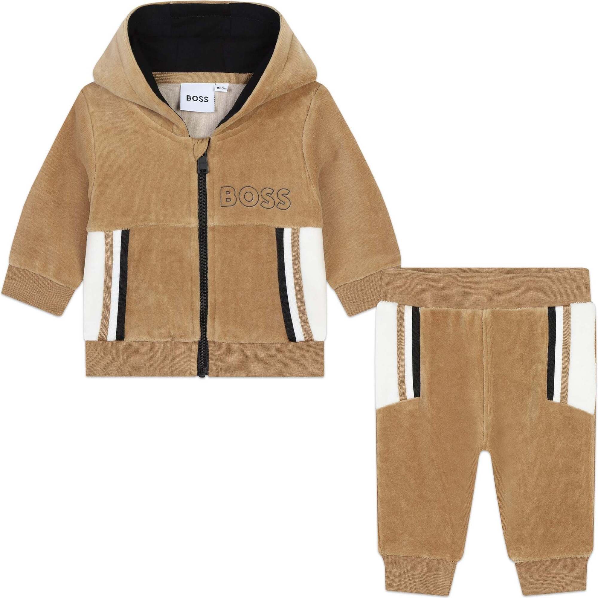 Colorblock Logo Tracksuit, Brown - Mixed Apparel Set - 1