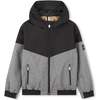 Chevron Hooded Windbreaker, Black - Jackets - 1 - thumbnail