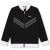 Chevron Zip Up, Black - Jackets - 1 - thumbnail