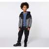 Chevron Hooded Windbreaker, Black - Jackets - 2