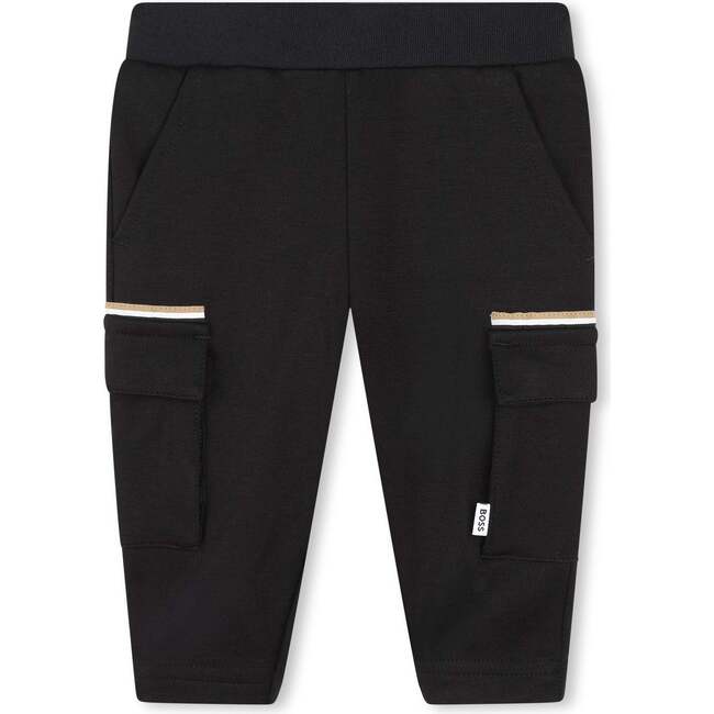 Cargo Pocket Sweatpants, Black