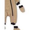 Colorblock Down Snowsuit, Beige - Snowsuits - 3