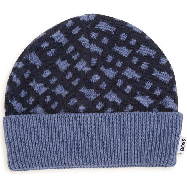 AOP Logo Hat & Booties Set, Navy - Mixed Apparel Set - 2