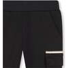 Cargo Pocket Sweatpants, Black - Sweatpants - 2