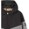 Chevron Hooded Windbreaker, Black - Jackets - 3