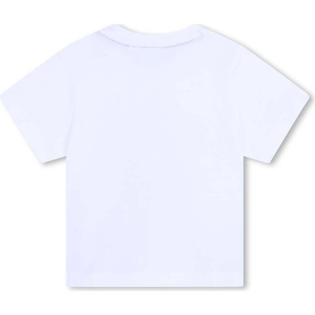 Bear Graphic Cotton T-Shirt, White - T-Shirts - 3