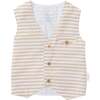 3pc Cool Dude Striped Outfit, White - Mixed Apparel Set - 4