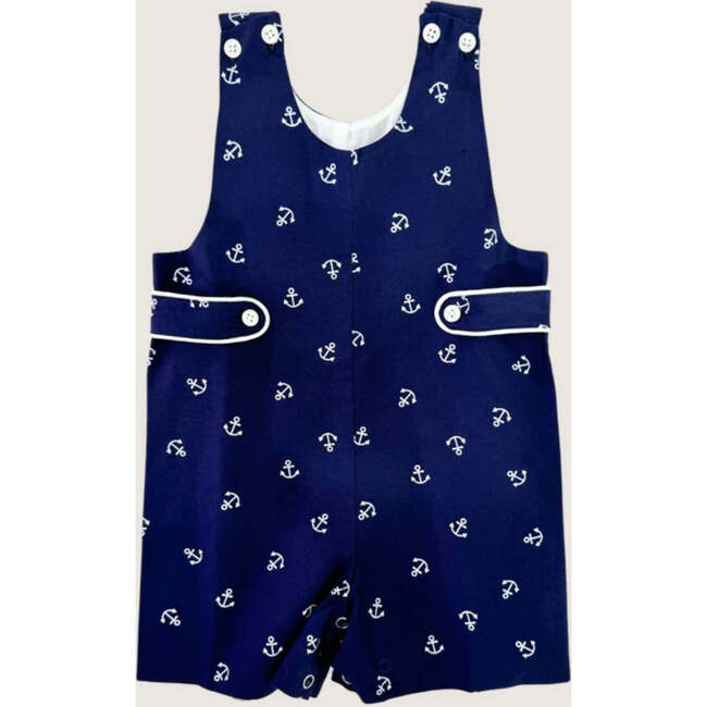 Anchors Away Jon Jon, Navy - Rompers - 1