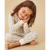 Ribbed Floral Pajamas, Cream - Pajamas - 2