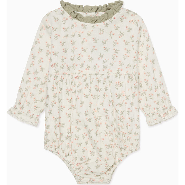 Long Sleeve Floral Muslin Bloomer Bodysuit