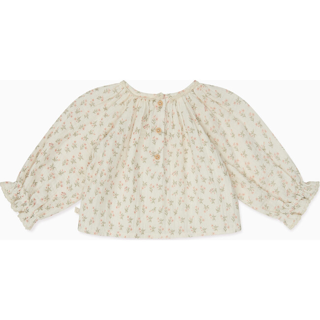 Floral Muslin Long Sleeve Blouse - Blouses - 2