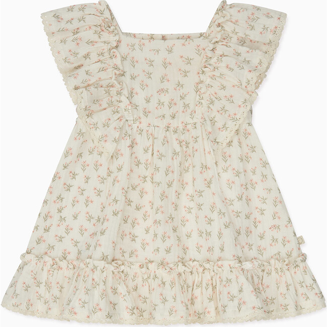 Floral Muslin Frilled Dress & Bloomers - Dresses - 3