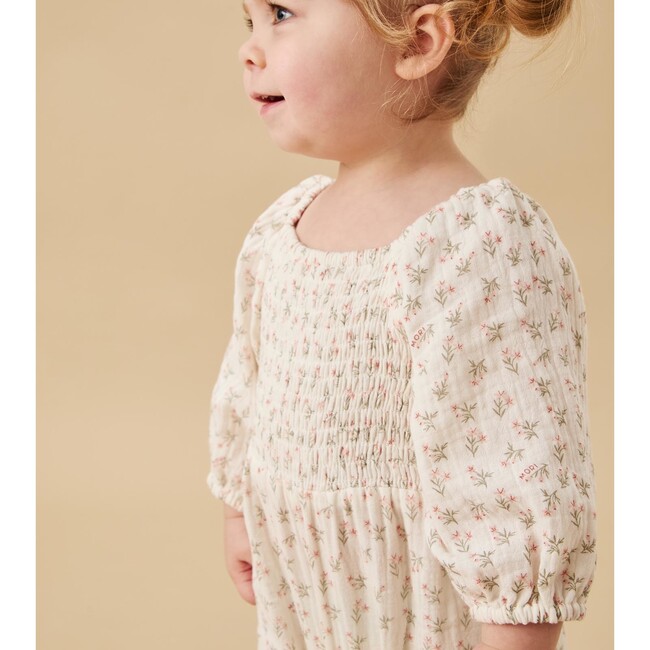 Floral Muslin Smocked Jumpsuit - Rompers - 4