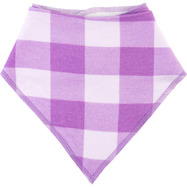 Dream Bandana Bib, Purple Gingham