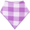 Dream Bandana Bib, Purple Gingham - Bibs - 1 - thumbnail