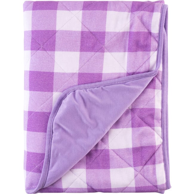 Dream Baby Blanket, Purple Gingham