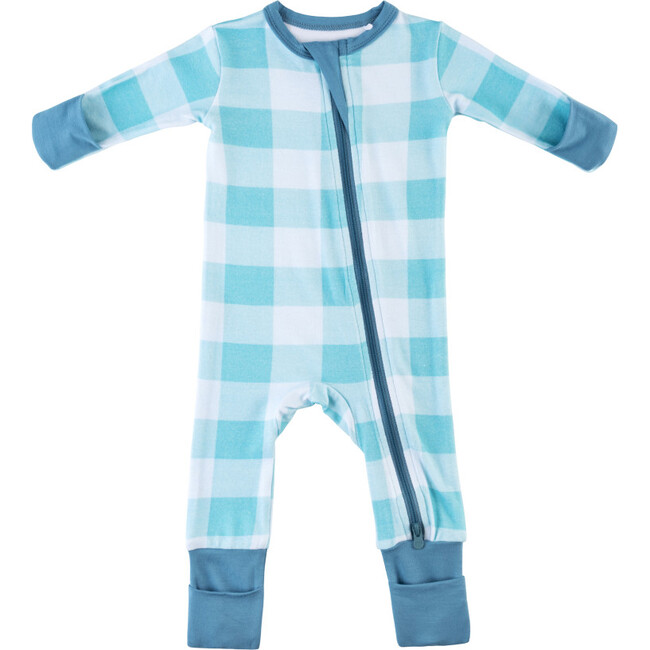 Baby Bamboo Pajamas w/ DreamCuffs®, Blue Gingham