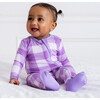 Baby Bamboo Pajamas w/ DreamCuffs®, Purple Gingham - Footie Pajamas - 2