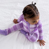 Baby Bamboo Pajamas w/ DreamCuffs®, Purple Gingham - Footie Pajamas - 3