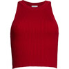 Tia Crop Tank, Rosso - Tank Tops - 1 - thumbnail