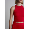 Tia Crop Tank, Rosso - Tank Tops - 4