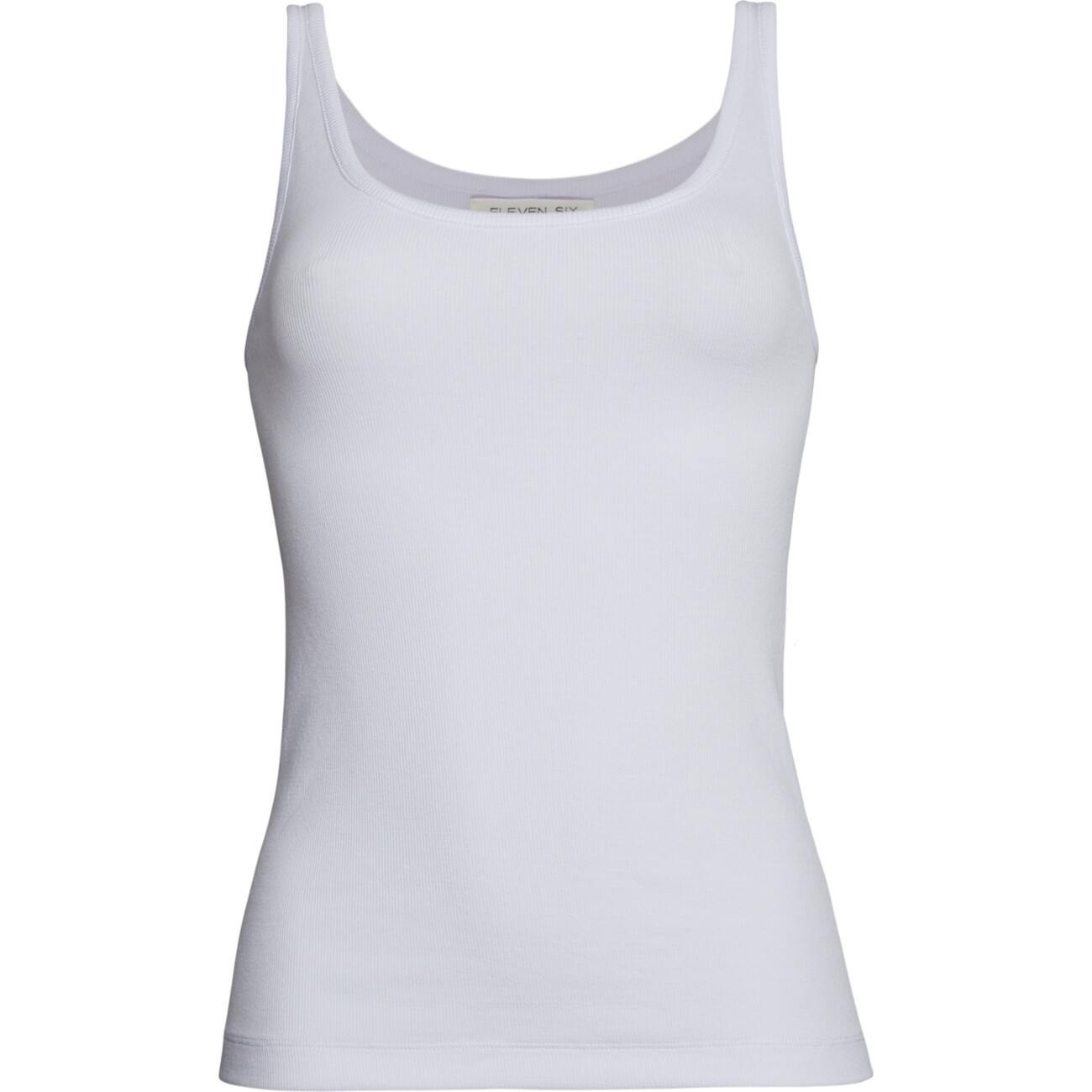 Mia Rib Tank, White - Eleven Six Tops | Maisonette