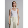 Mia Rib Tank, White - Tank Tops - 2