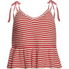 Mali Stripe Cami, Ivory/Rosso Stripe - Tank Tops - 1 - thumbnail