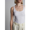 Mia Rib Tank, White - Tank Tops - 4