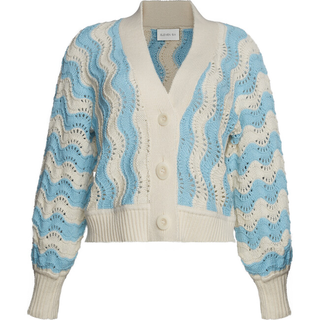 Luna Cardi, Ivory/Robin Egg Blue