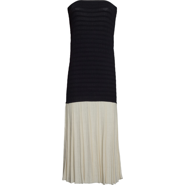 Leila Dress, Ivory/Black Combo