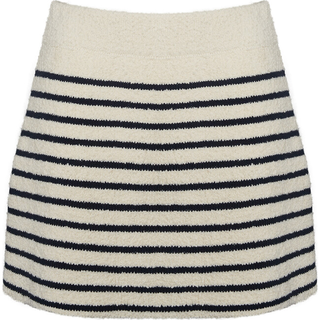 Iris Mini Skirt, Ivory/Navy Stripe