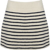 Iris Mini Skirt, Ivory/Navy Stripe - Skirts - 1 - thumbnail