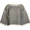 Elena Sweater, Ivory/Navy Stripe - Sweaters - 1 - thumbnail