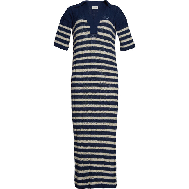 Emmie Stripe Dress, Navy/Ivory Stripe