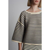 Elena Sweater, Ivory/Navy Stripe - Sweaters - 8