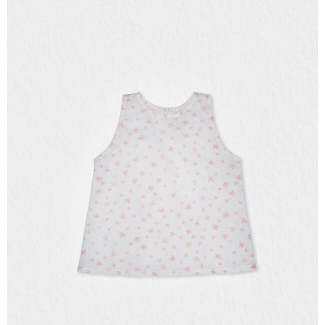 Fleur Girl Blouse Sleeveless, Flowery Pink