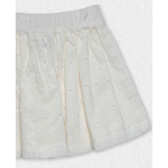 Philo Baby Skirt, White Plumeti Embroidered - Shorts - 2