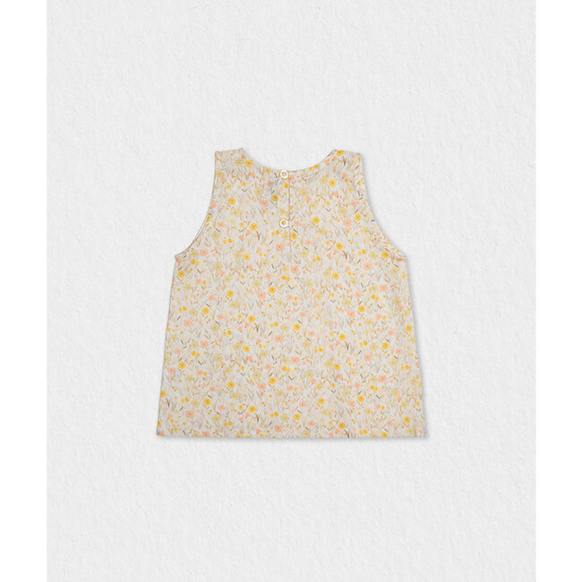 Fleur Girl Blouse Sleeveless, Flowery Yellow