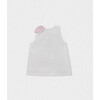 Fleur Girl Blouse Sleeveless, White Dots - Blouses - 2