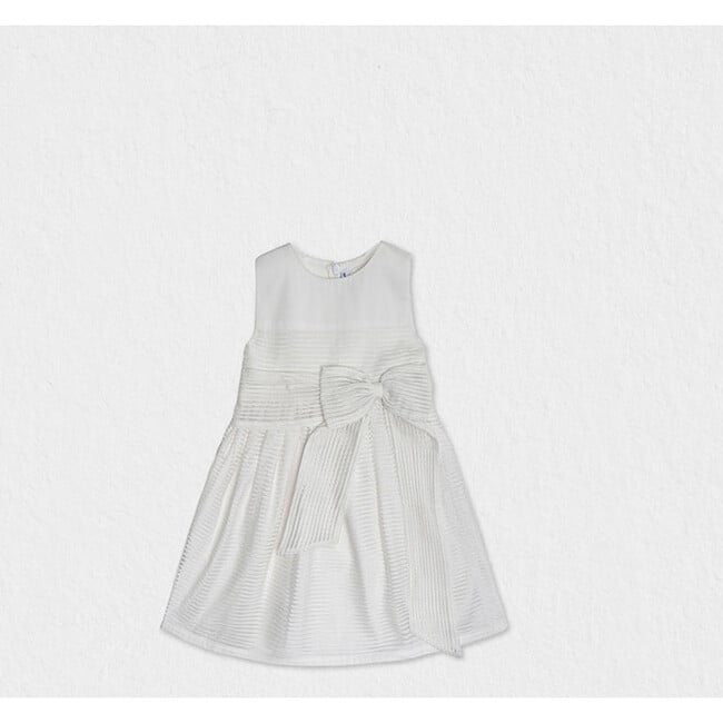 Etoile Baby Dress Sleeveless, White Organza - Dresses - 1