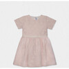 Eryna Girl Dress Short Sleeve, Pink Gold - Dresses - 1 - thumbnail