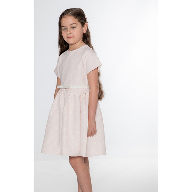 Eryna Girl Dress Short Sleeve, Pink Gold - Dresses - 4